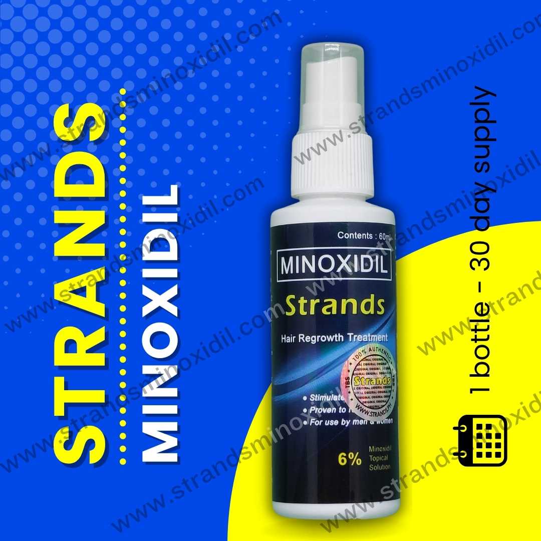Strands Minoxidil 6% – Fast Hair Regrowth Treatment (60ml, 1 Bottle)