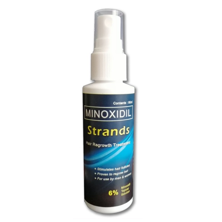 Strands Minoxidil 6% – Fast Hair Regrowth Treatment (60ml, 1 Bottle)